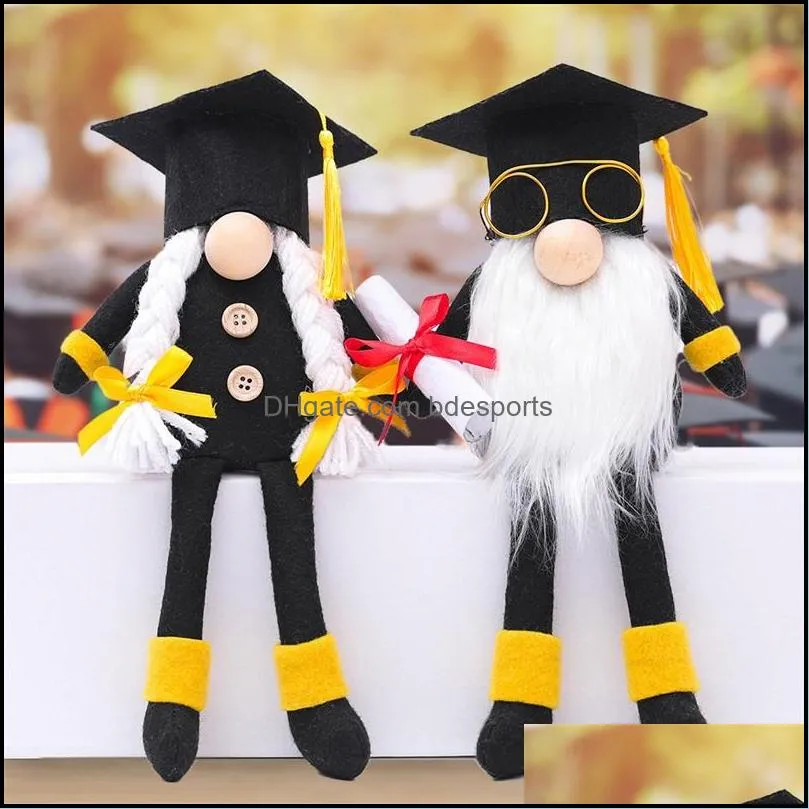 Doctor Graduation Gnomes Graduated Student Dwarf Gifts Home Ornaments Long Leg Congrats Grad Swedish Gnomes 2099 V2