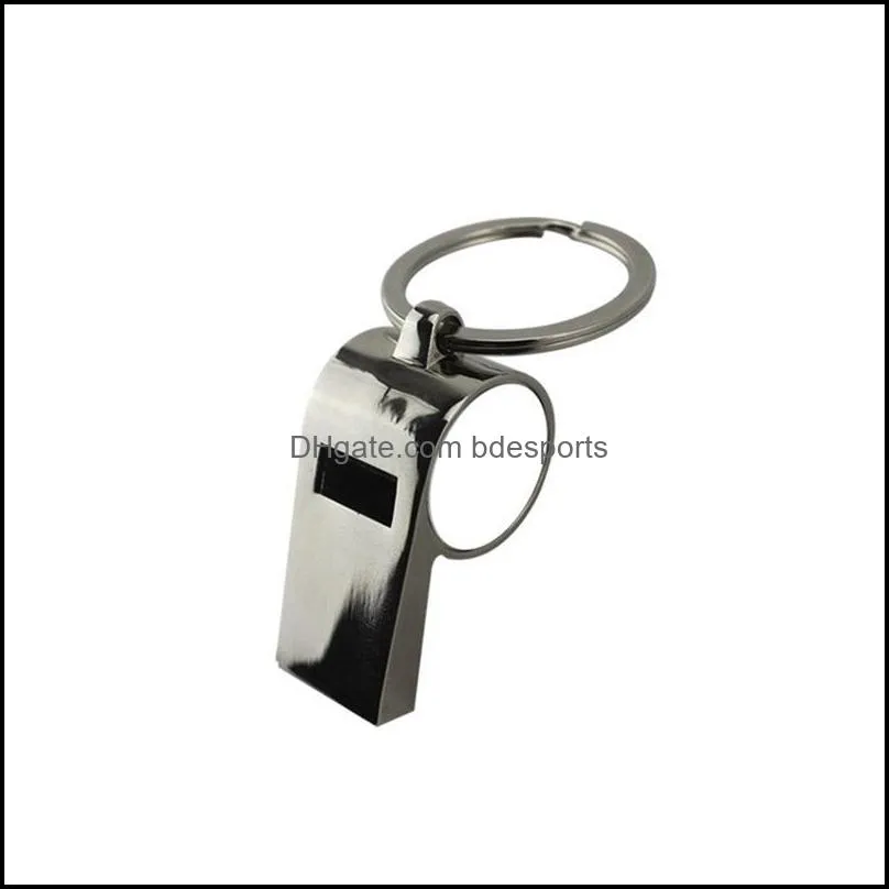 Sublimation Blank Keys Chains Men Women Kirsite Thermal Transfer Printing Whistle Pattern Fashion Key Buckle DIY 6nw J2