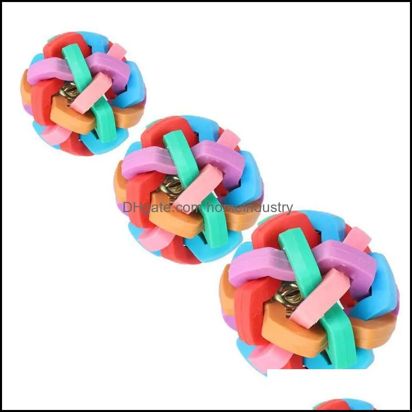 cat toys dog puppy toy colorful soft squeak plaything with inside bell pet interactive pig ball