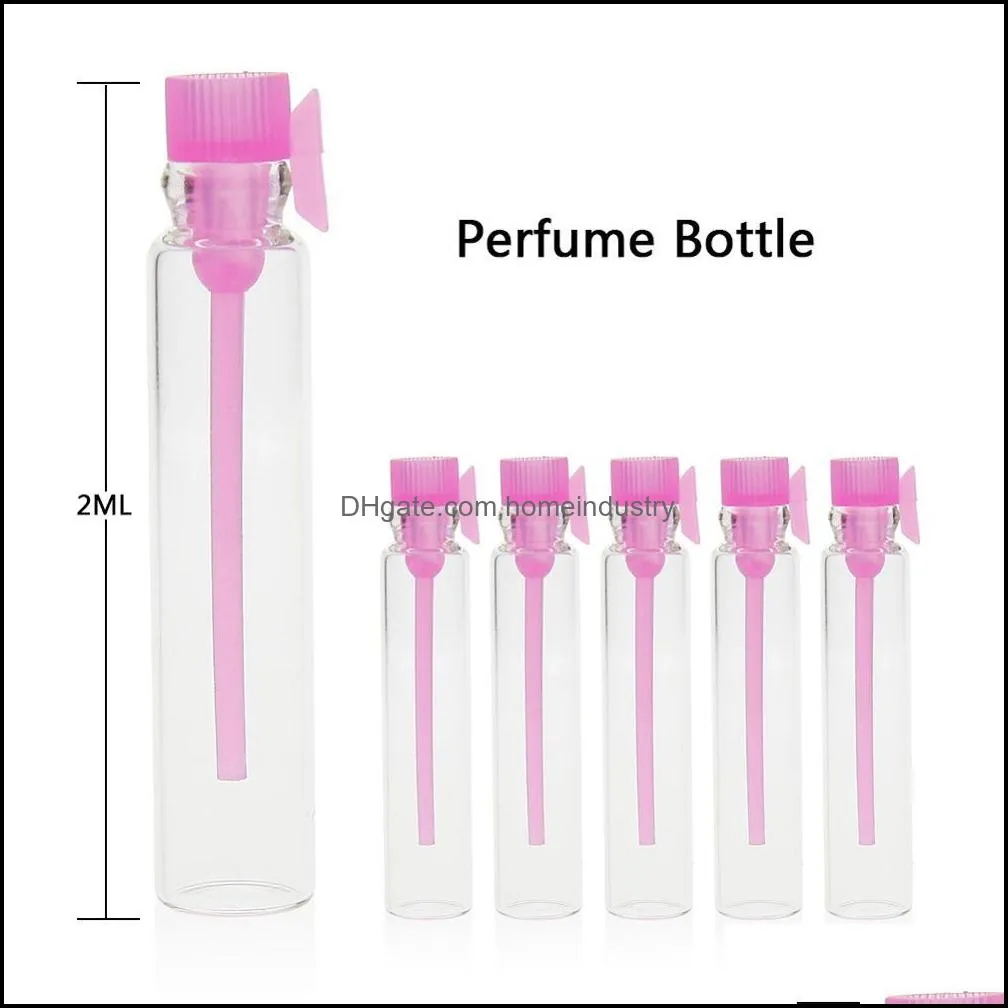 2ml mini glass perfume small sample vials bottle empty laboratory liquid fragrance test tube trial bottles