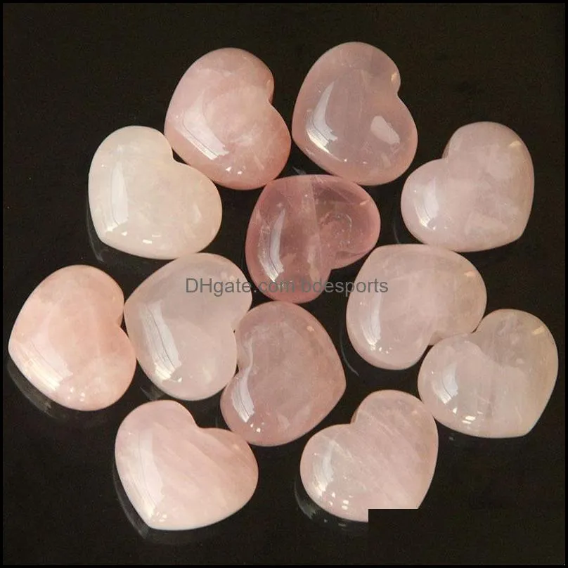 Natural Heart Shaped Crystal Stone Pink Crystal Carved Palm Love Healing Gemstone Lover Gife Stone Crystal Heart Gems 166 S2