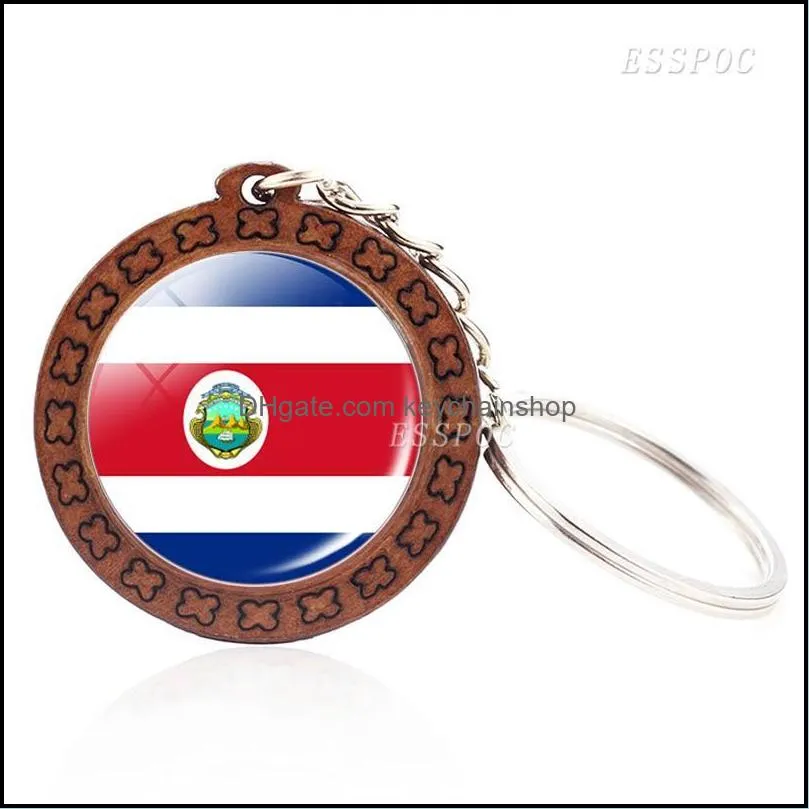 keychains flag key chains north america canada mexico jamaica bahamas cuba barbados glass dome keychain wooden trinket