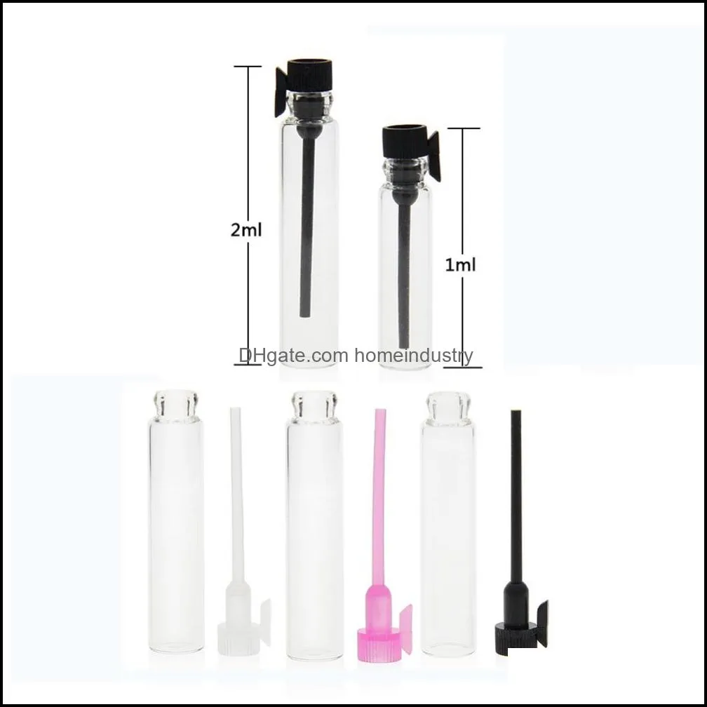 2ml mini glass perfume small sample vials bottle empty laboratory liquid fragrance test tube trial bottles