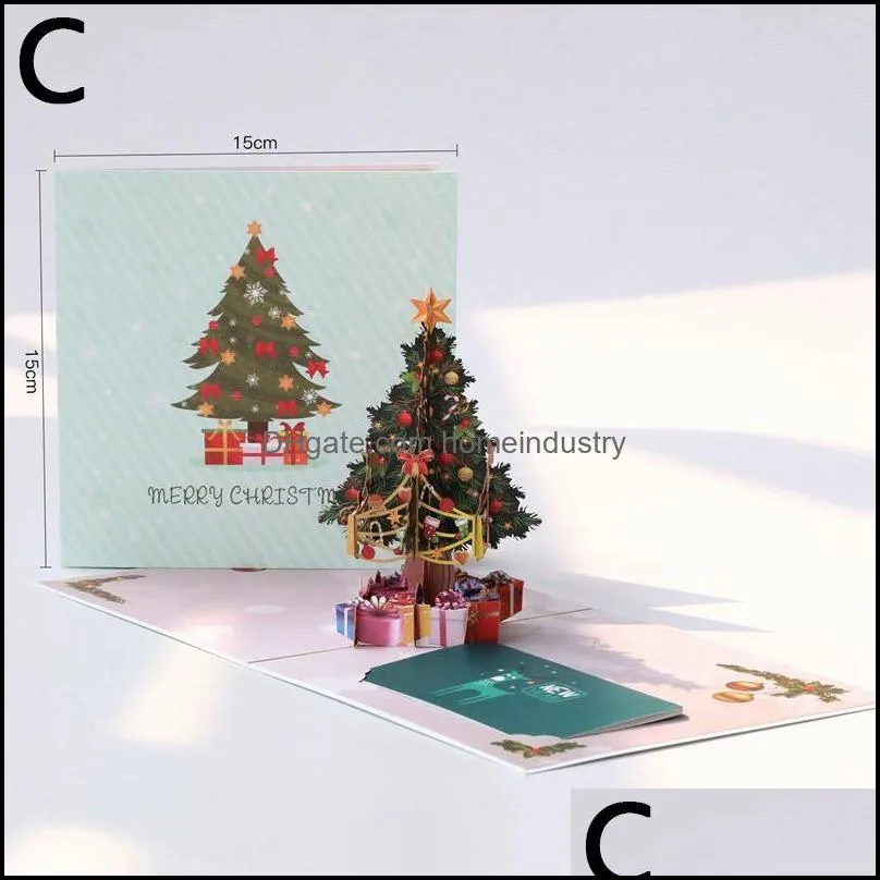 greeting cards merry christmas card 3d -up year party invitations postcards gifts decoration for girl kids wife husband