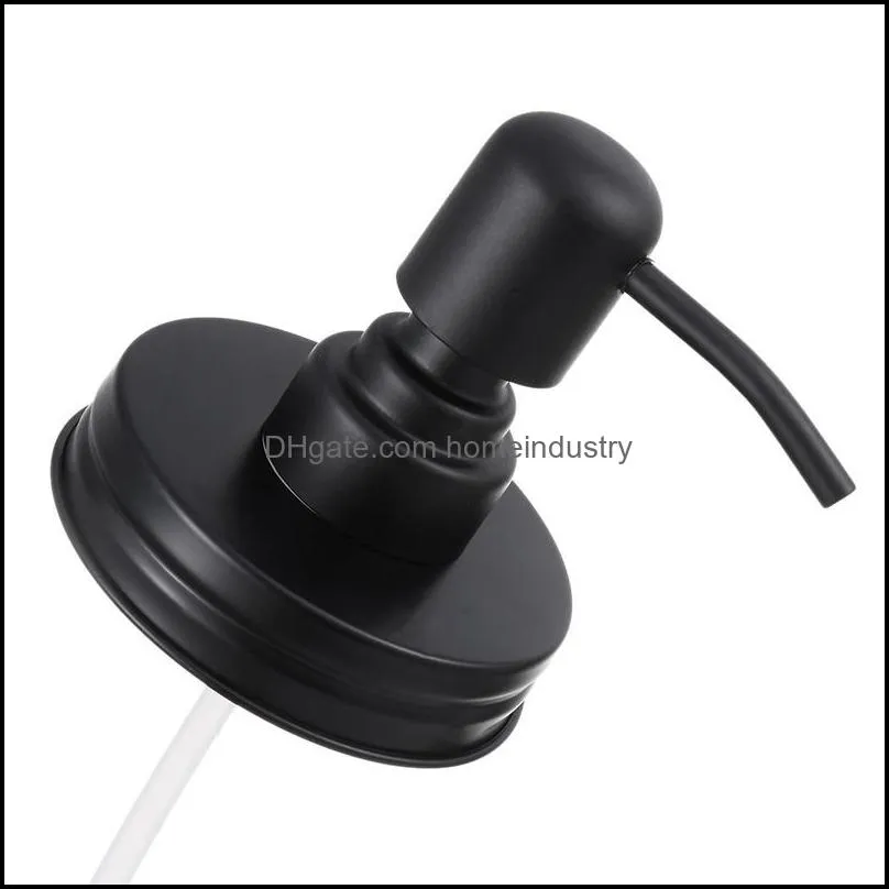 1 pcs black mason jar soap dispenser lids rust proof 304 stainless steel liquid small head lotion pump for kitchen and bathroom jar not