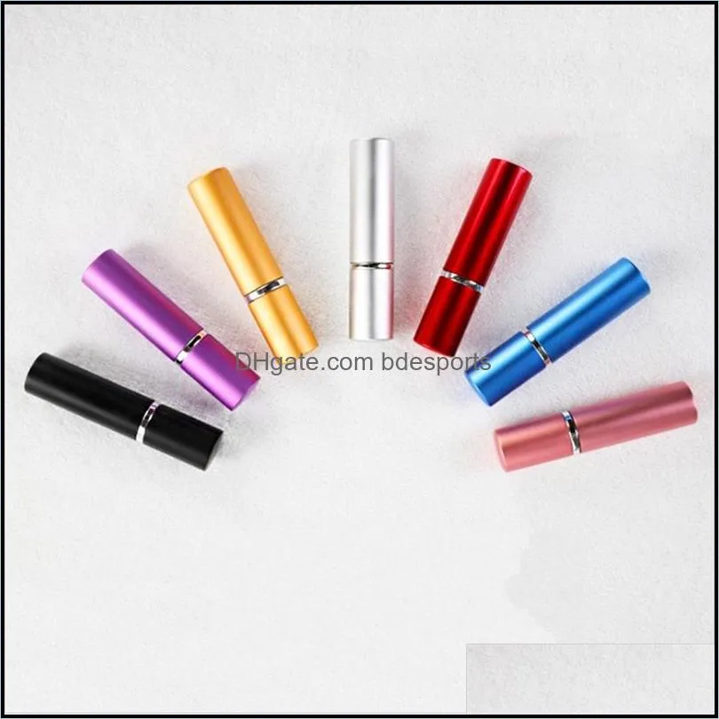 5ml Perfume Bottle Aluminium Anodized Compact Perfume Atomizer Fragrance Glass Scent-bottle Travel Makeup Spray Bottle 677 S2