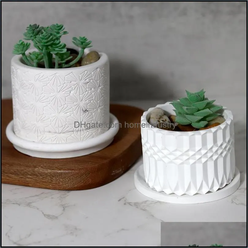 craft tools cylinder flower pot cement mold gardening planter concrete silicone for handmade candle jar storage box plaster resin