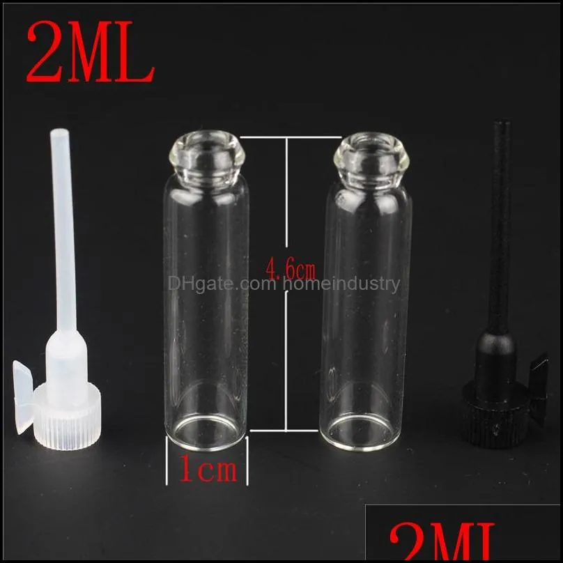 1/2/3 ml empty bottle mini glass perfume small sample vials laboratory liquid fragrance test tube trial bottle