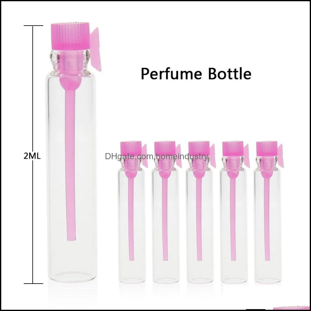 2ml mini glass perfume small sample vials bottle empty laboratory liquid fragrance test tube trial bottles