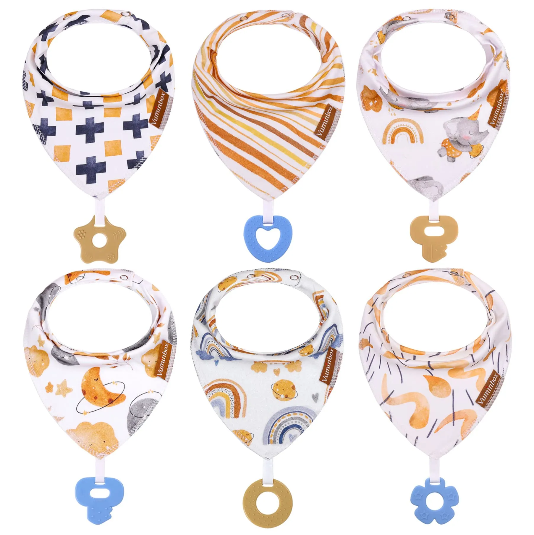 baby bandana drool bibs muslin cotton bibs with snaps baby drooling bibs for baby boys girls toddlers unisex