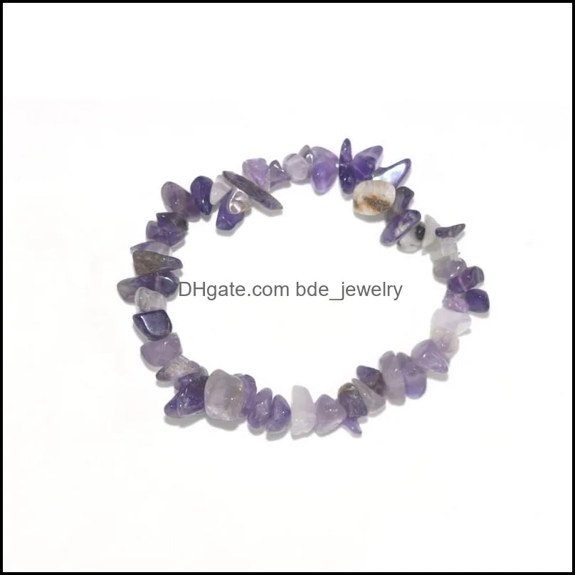 24pc summer natural stone bracelets crystal bracelet bangles quartz gravel crystal beads jewelry bracelet men and women