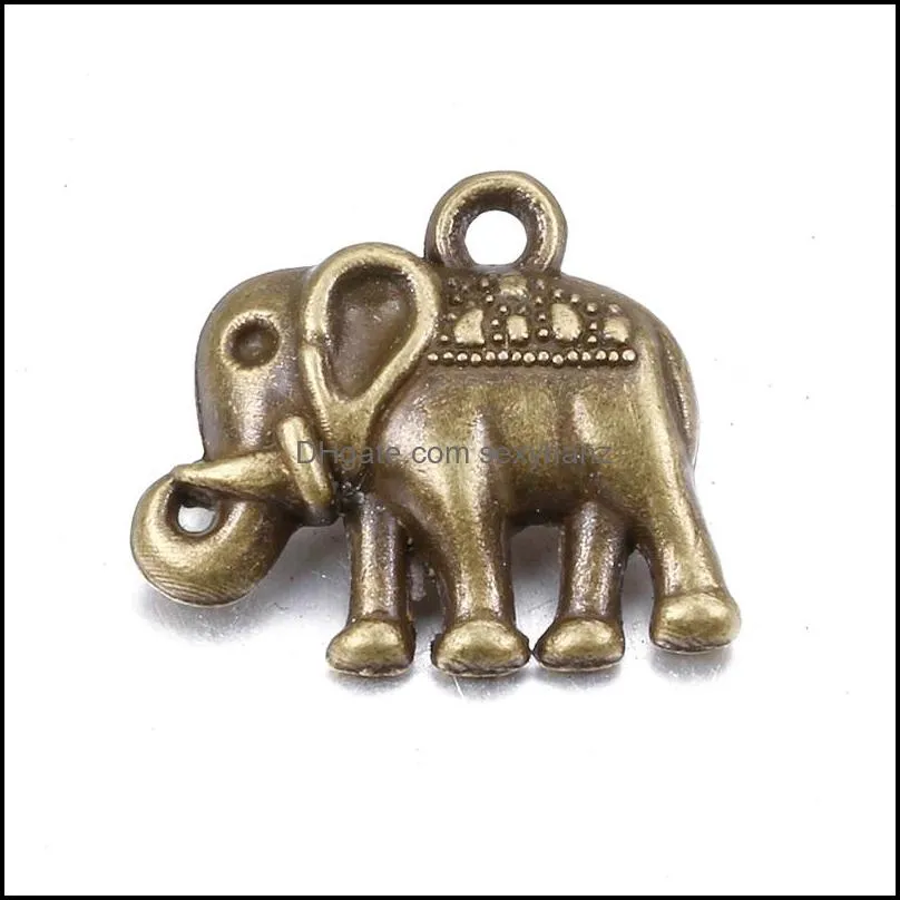 unique design silver color elephant animal inspirational heart pendant charm for necklace&braclet gold evil lucky eye charm