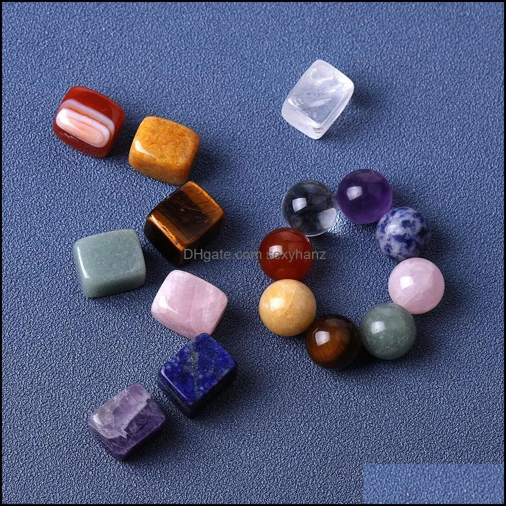 Loose Reiki Seven Chakra Healing Natural Stone Tumbled Irregular Polishing Rock Quartz Yoga Energy Bead Decoration