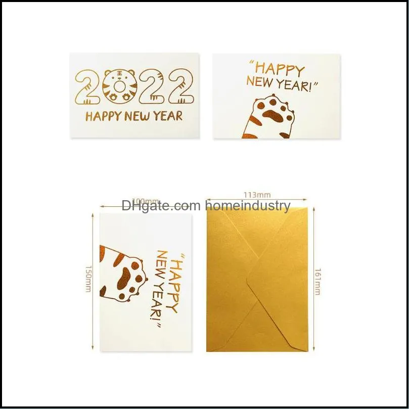 Greeting Cards 20 Sets Year With Envelopes Delicate Blessing Gift
