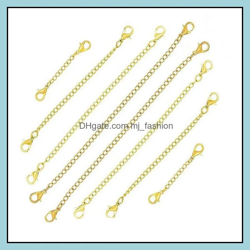 wholesale 200pcs lot two-headed lobster clasp stainless steel necklace tail chain bracelet extension chain