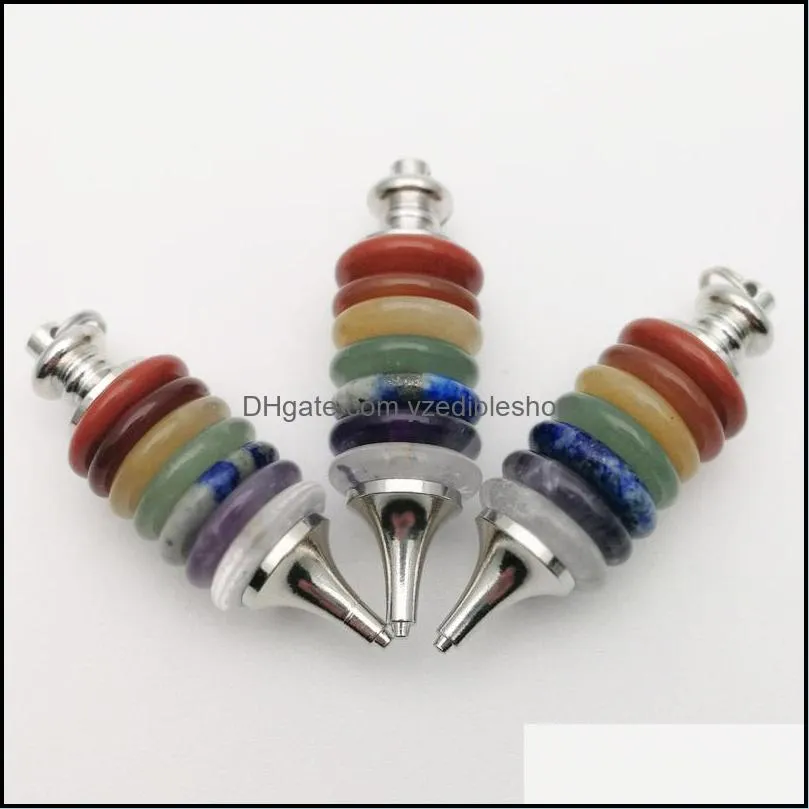 7 chakras wheels of life charms pendulum dowsing pendants men women gift for jewelry making hangings fashion wholesale