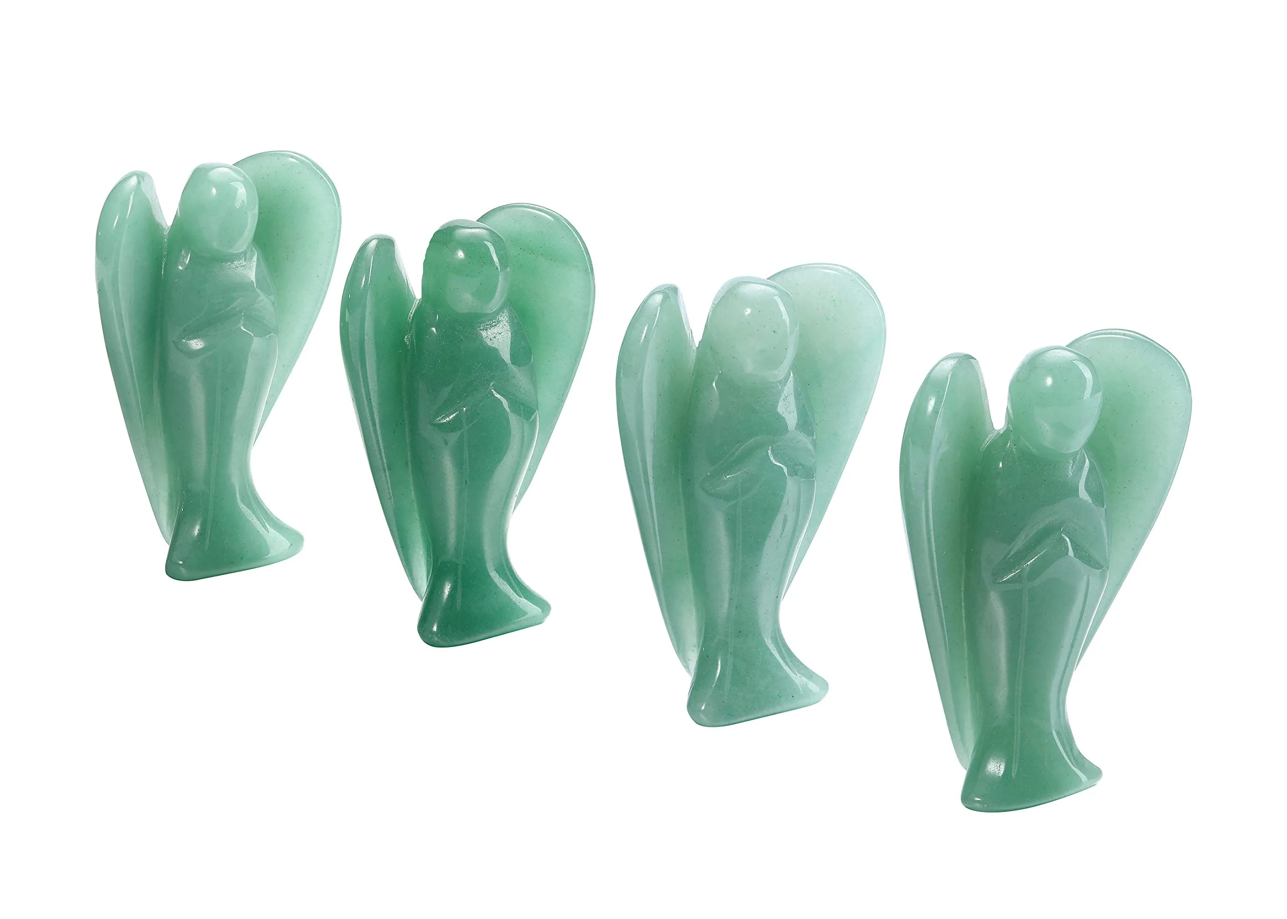 healing green aventurine crystals stone figurines 3 inches carved gemstone guardian angel pocket statues home living room bedroom decor room decoration angel gifts for women