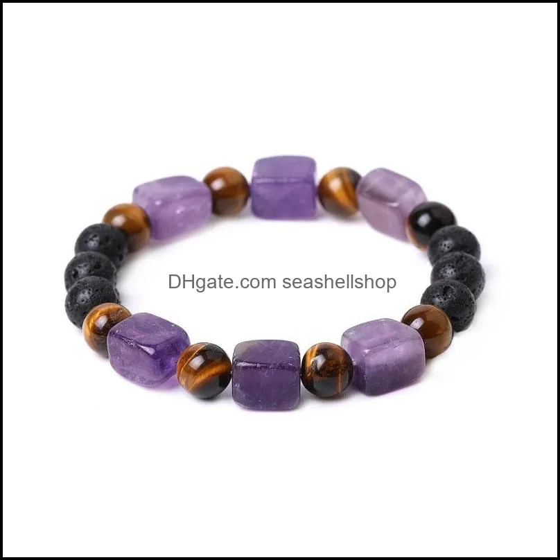 8mm lava stone reiki seven chakra natural stone strand bracelet diy aromatherapy essential oil diffuser bracelets for women men yoga buddha energy