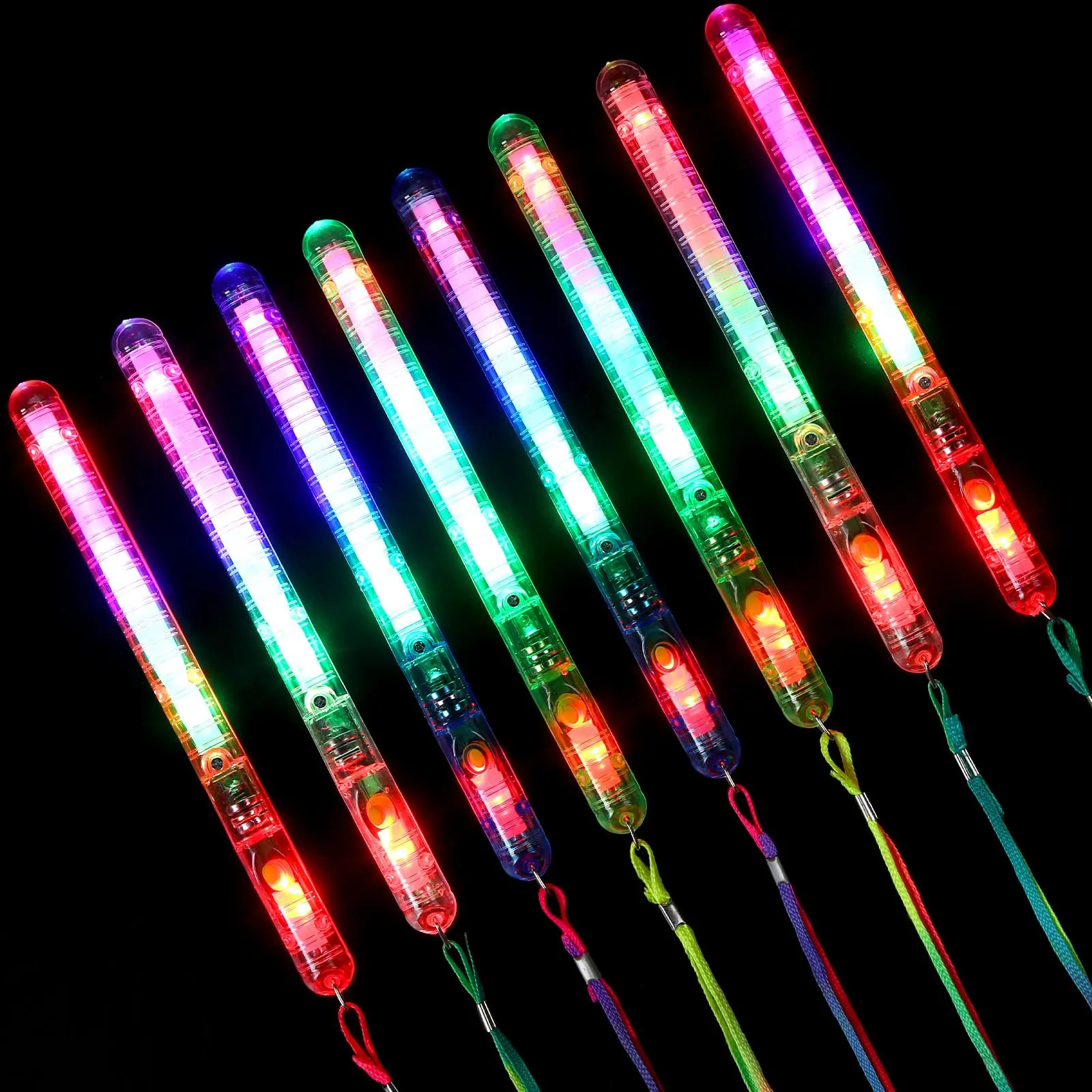 fiber optic wand glow fiber wands sticks led flashing stick glow flashing wand for boy and girl fun light up birthday party favors goodie fillers glow colorful party supplies battery operated