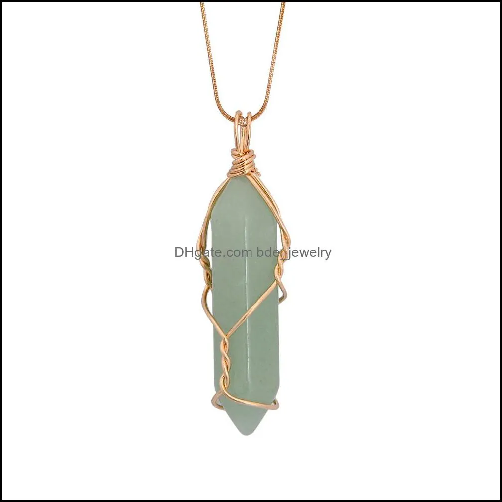 natural quartz crystal pendant handmade wire wrapped healing chakra reiki charm bulk for jewelry making