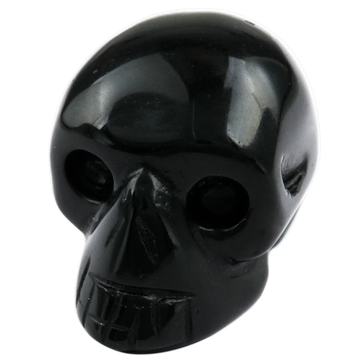 1 inch black obsidian crystal skull sculpture set of 5 hand carved gemstone statue figurine collectible healing reiki