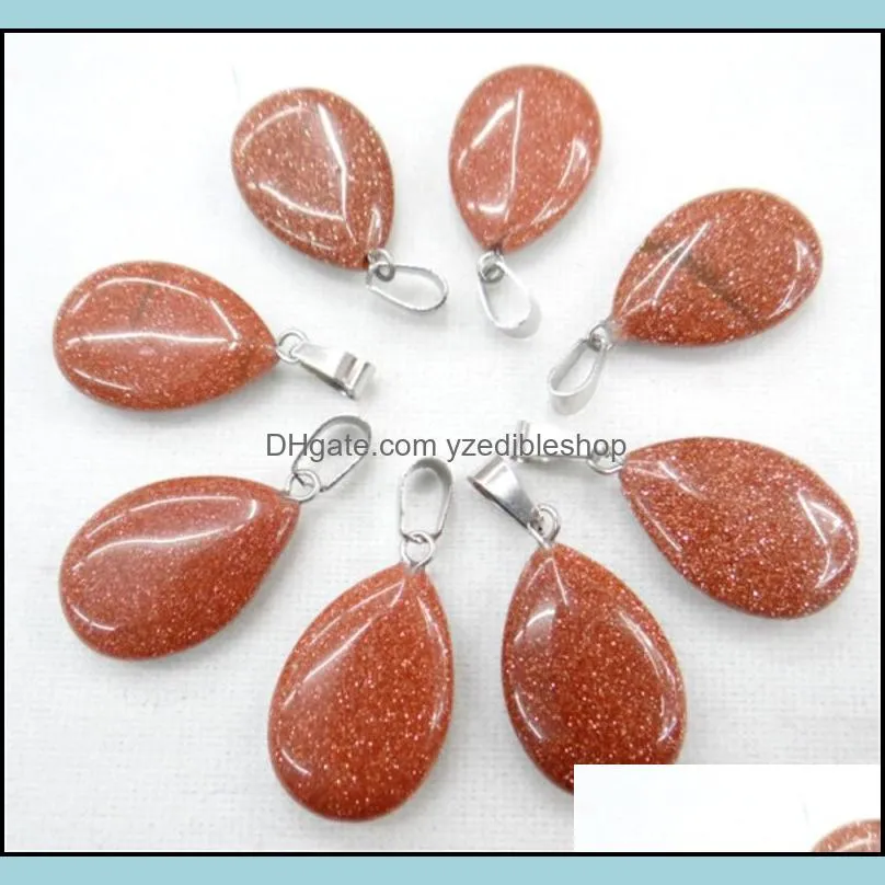 natural stone watar drop pendant charms fashion jewelry necklace earrings making findings wholesale mki brand
