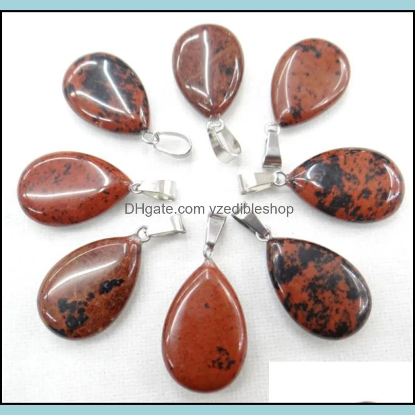 natural stone watar drop pendant charms fashion jewelry necklace earrings making findings wholesale mki brand