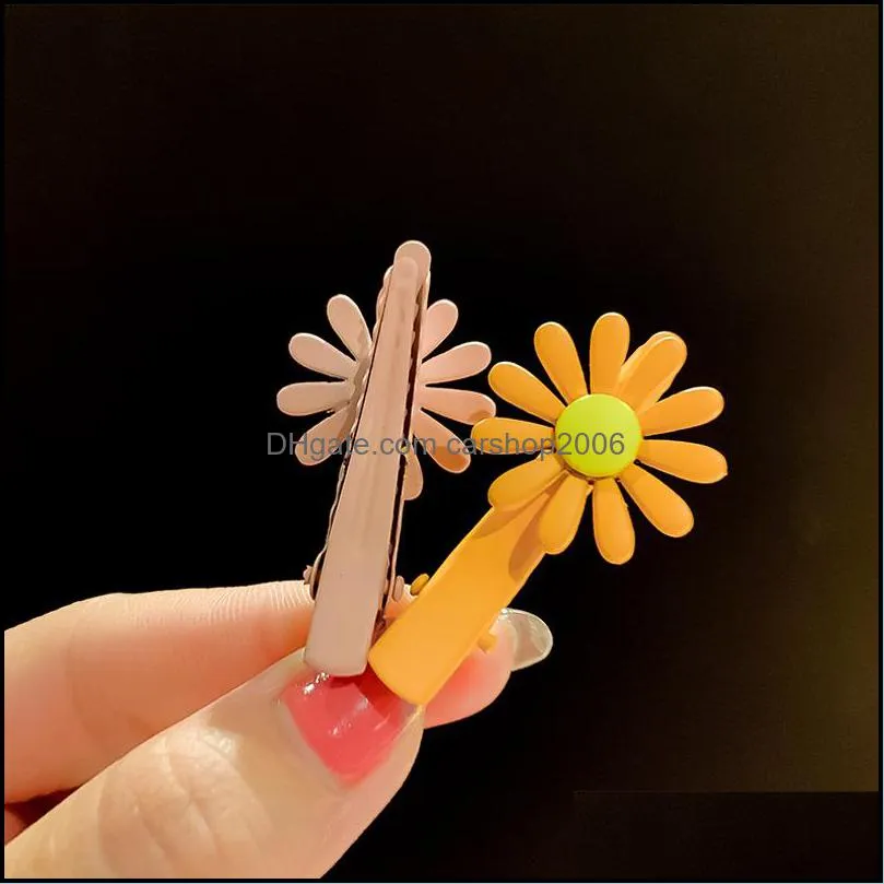 new arrival 2pcs/set cute hair clip for women girl fashion barrette hairpins accessories korean hair clip colorful small daisy hairpin