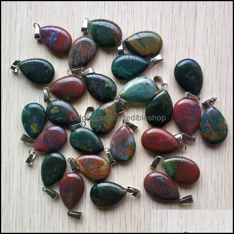 assorted mixed flat water drop shape charms teardrop crystal pendants for necklace accessories jewelry making