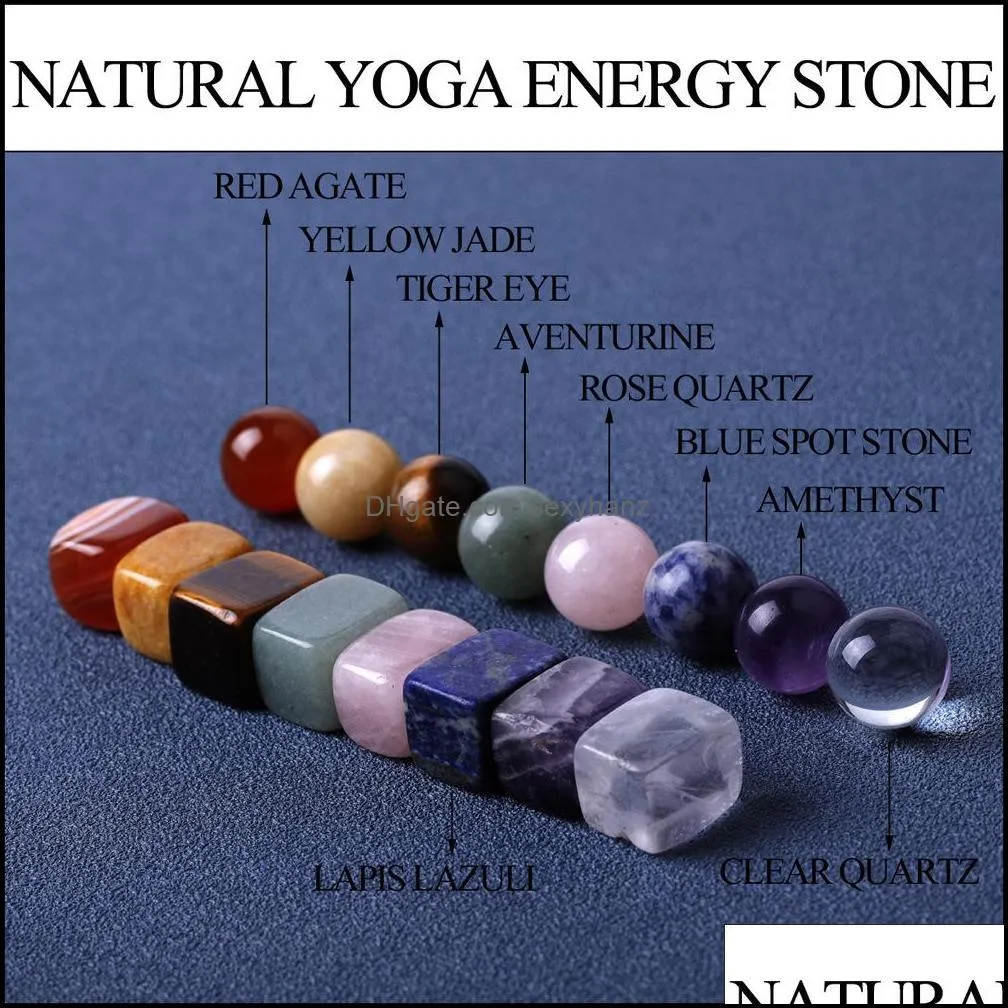 Loose Reiki Seven Chakra Healing Natural Stone Tumbled Irregular Polishing Rock Quartz Yoga Energy Bead Decoration