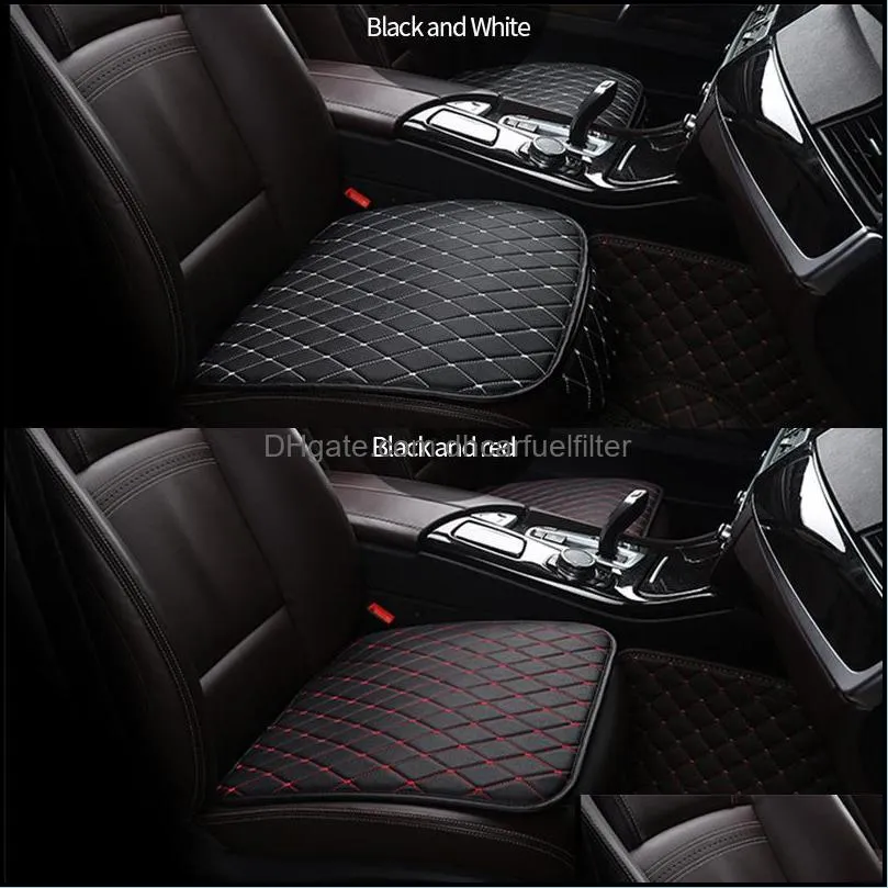 Car Seat Covers Universal Leather Cover Set Front Rear Backseat Cushion Auto Chair Protector Mat Pad Interior AccessoriesCar