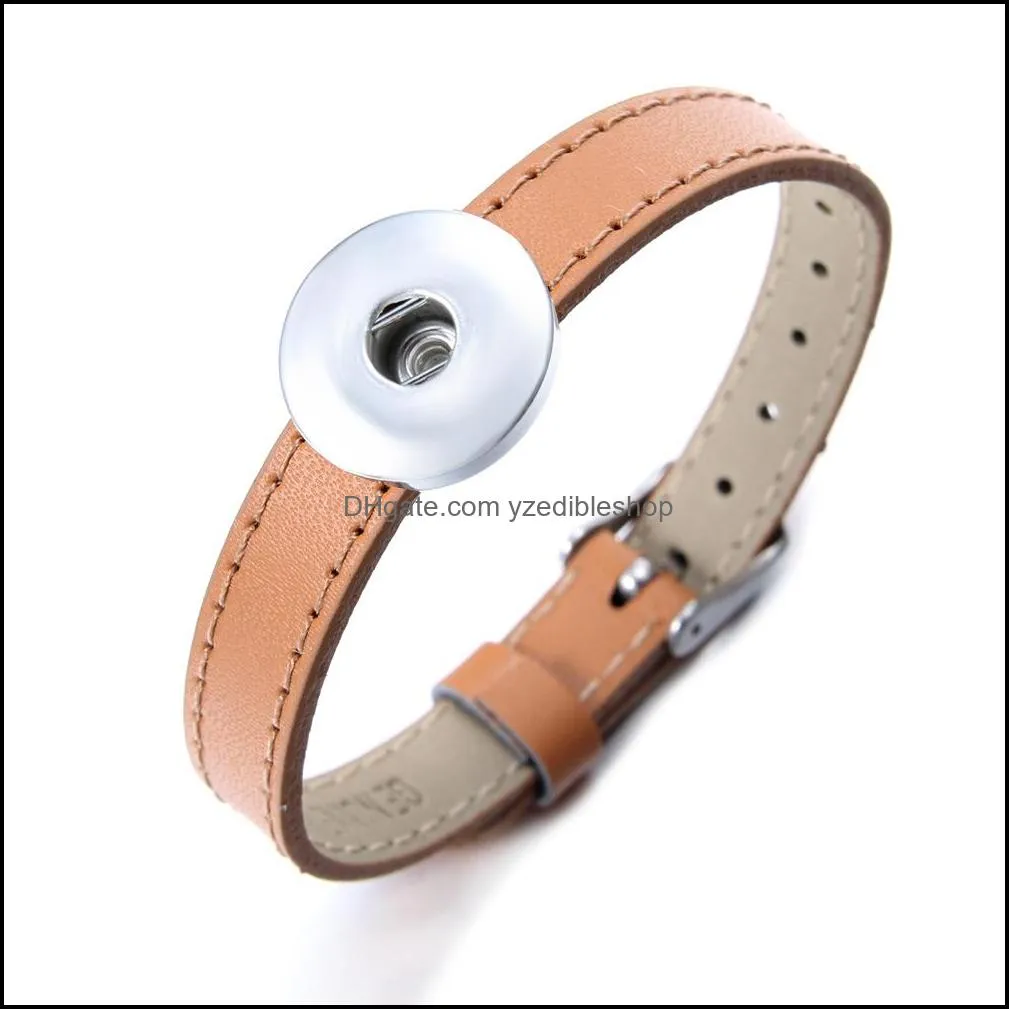 noosa snap bracelet jewelry authentic leather strand snap charm wristband fit diy 18mm snaps jewelry