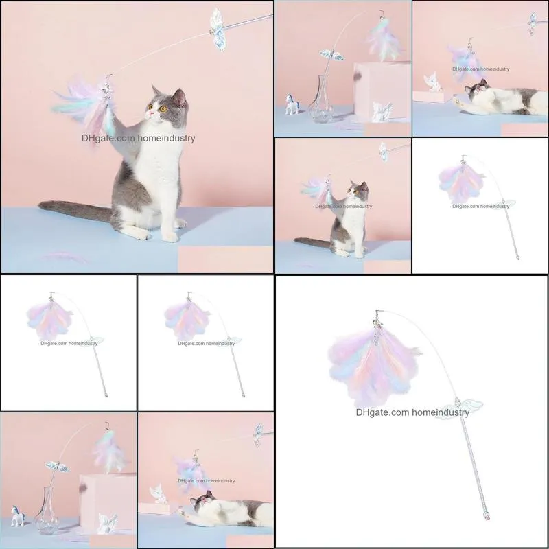 Cat Toys Fantasy Feather Funny Stick Bell Bite-resistant Teeth-resistant Self-hey Supplies Pet