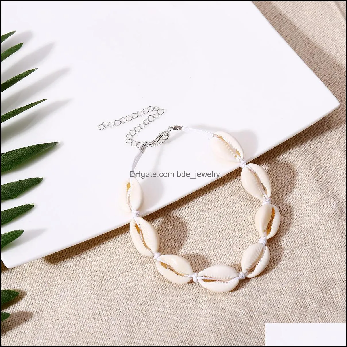 natural shell woven anklet (unisex) anti-inflammatory hooligans and irritability reduction