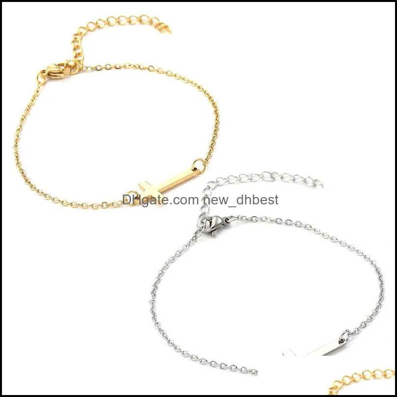 catholic rosary prayer bracelet gold silver stainless steel chain bracelets bangles jesus cross charm statement bracelets fashion