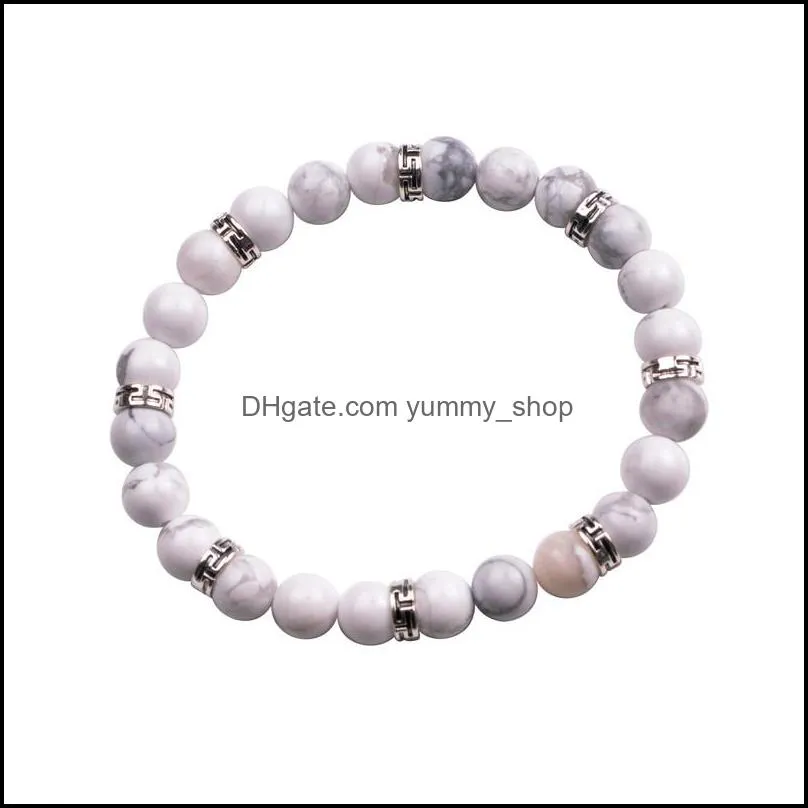 Natural Stone Bracelet Inspirational Bead Bracelet Healing Prayer Marathi Yoga Massage Charm Bracelet