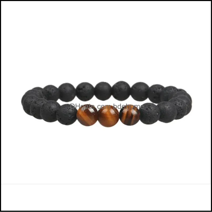 2pcs men and women 8mm natural stone bead bracelet elastic yoga combination essential oil aromatherapy friendship bracelet