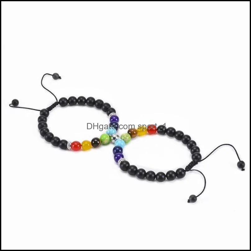 2pcs Couples Magnetic Bracelet set Natural Stone Beads Magnet Matching Distance Relationship Bracelets Women Jewelry