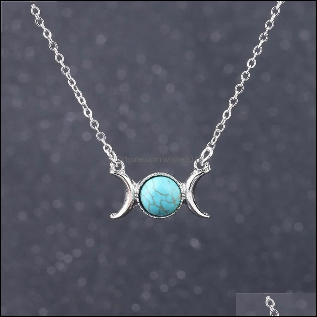 Moon and Sun Necklace S925 Sterling Silver Pendant Forever Love Sparkling Crescent Jewelry Gift For Women Girls