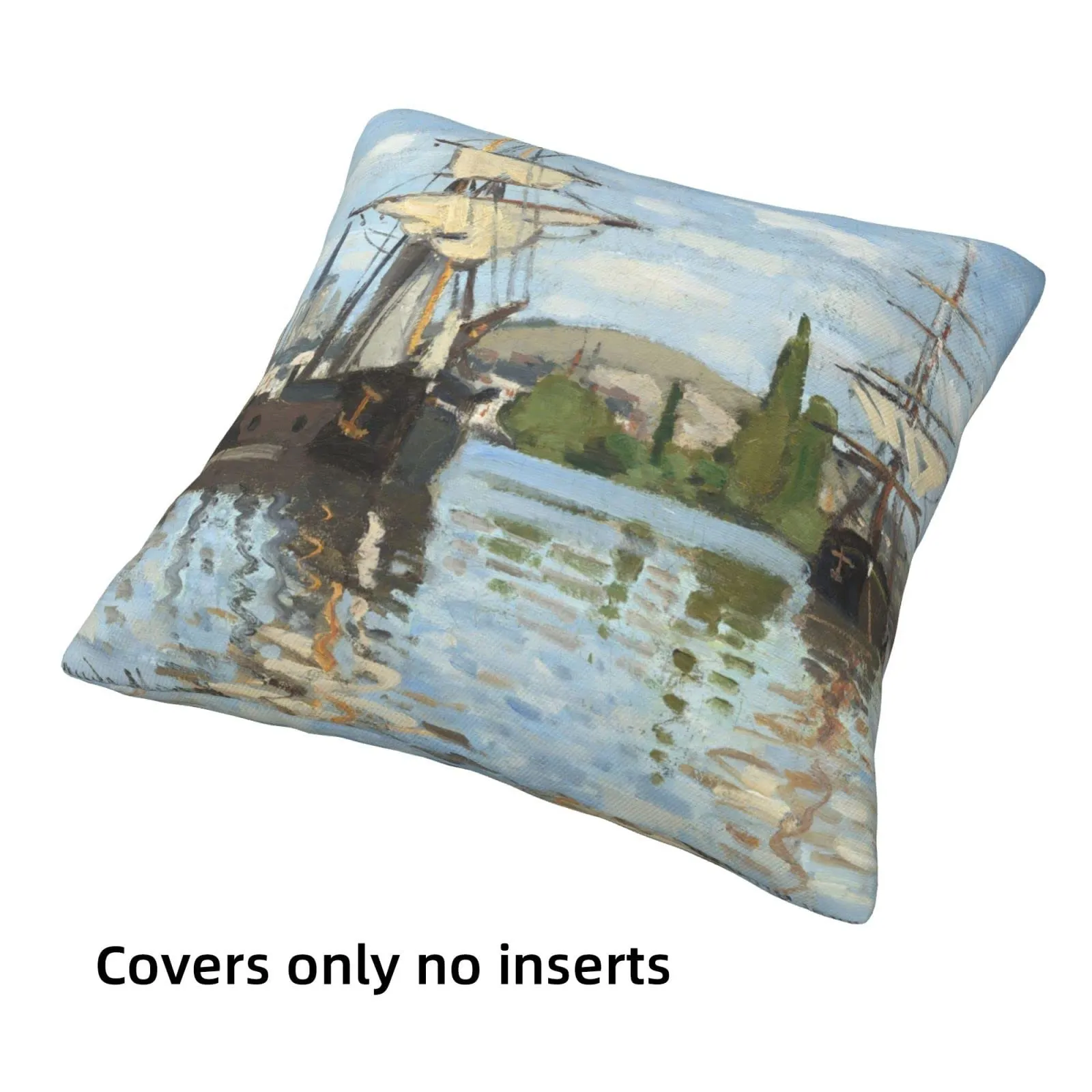 monet throw pillow covers set of 4 decorative painting pillow cases farmhouse cushion covers 18x18 inch45x45 cm 