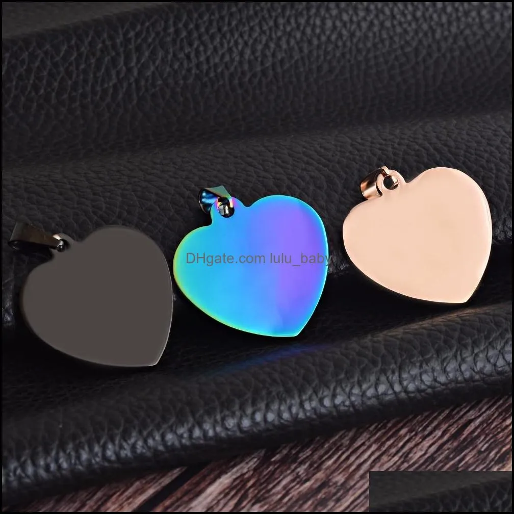 20mm 25mm stainless steel heart charm with connector blue black gold heart shape pendant for necklace diy handmade jewelry making lover