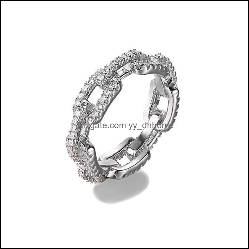 hop hip vintage fashion jewelry 925 silver cross ring pave white sapphire cz diamond women wedding finger rings 460 q2