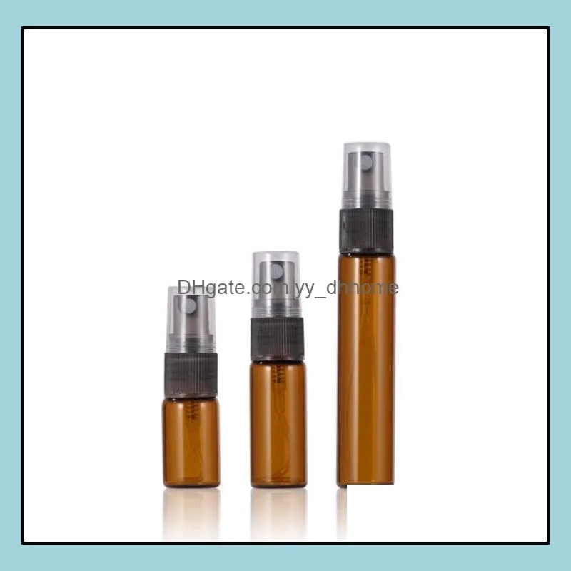 wholesale eco friendly 3ml 5ml 10ml glass spray bottles amber clear perfume bottle with fine mist pump sprayer sn4093