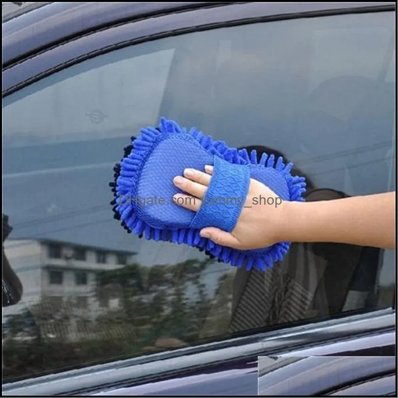 car washing sponge glove microfiber chenille sponge washer towel duster motorcycle truck cleaning tool home window desk dust cleaing