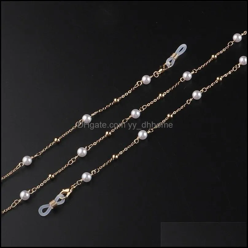 luxury handmade elegant pearl beaded glasses chain women sunglasses lanyard strap reading eyeglass chains strap landyard 851 r2