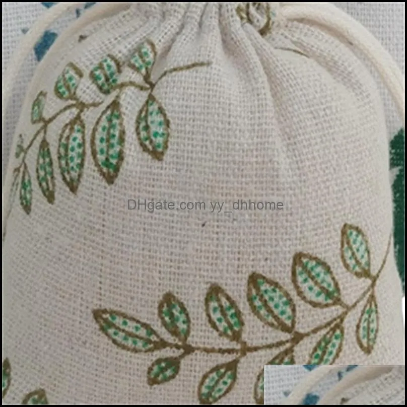 10x13/13x17cm jewelry packaging burlap draw sack pocket jewelry leaf pouches gift bags model no.ne901 308 q2