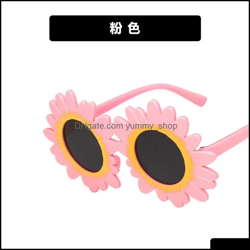 kids daisy sunglasses sun flower round anti-uv glasses beach eyewear birthday party photography