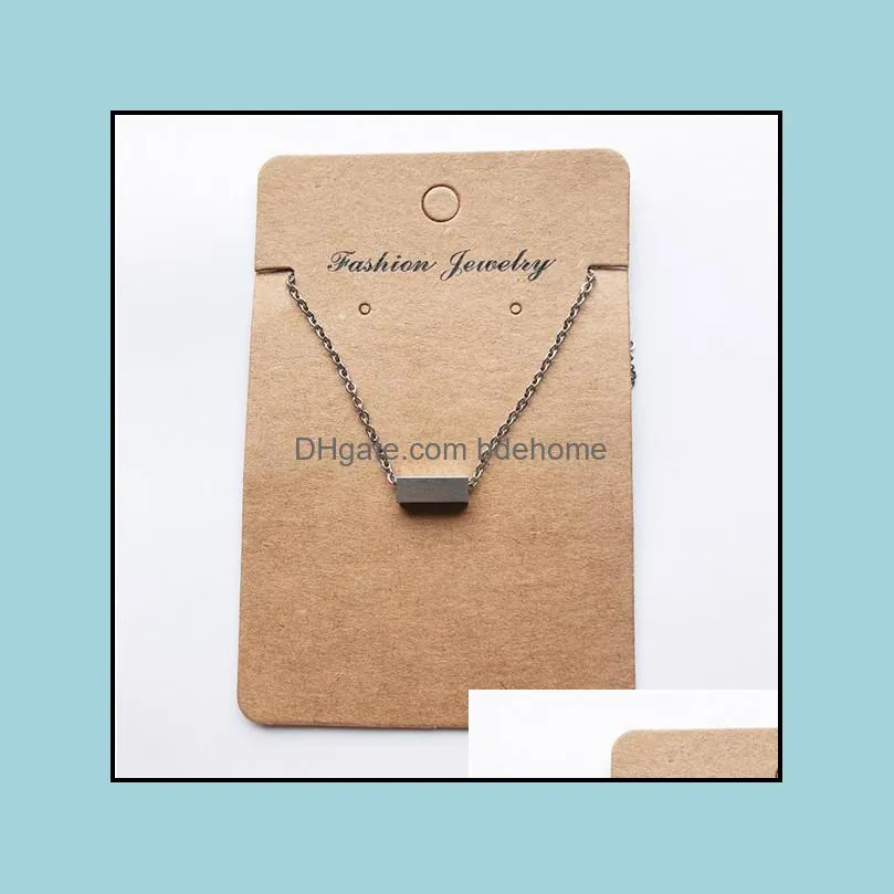 retro stainless steel key coin cross pendant necklace for women and men mini short necklace clavicle chain with paper card
