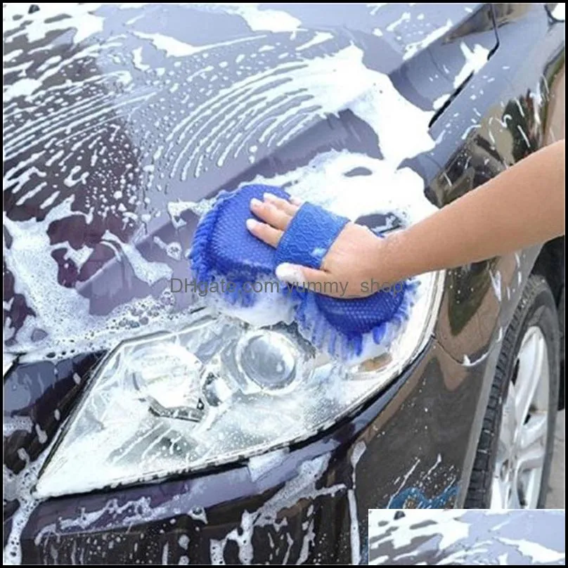 car washing sponge glove microfiber chenille sponge washer towel duster motorcycle truck cleaning tool home window desk dust cleaing