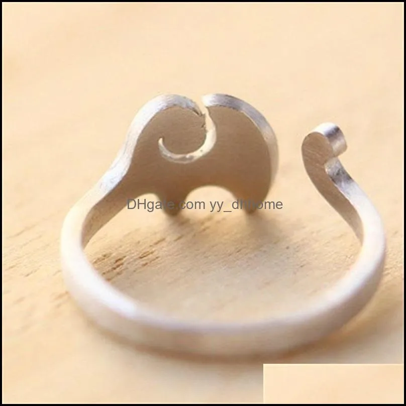npc cute elephant baby adjustable ring small elephant tail ring animal lady pet charm ring for little princess wedding lucky happy